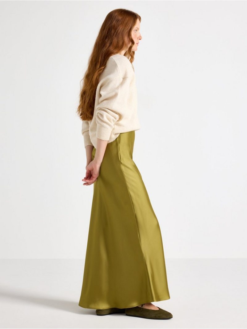 Maxi skirt in satin - 3000038-2118