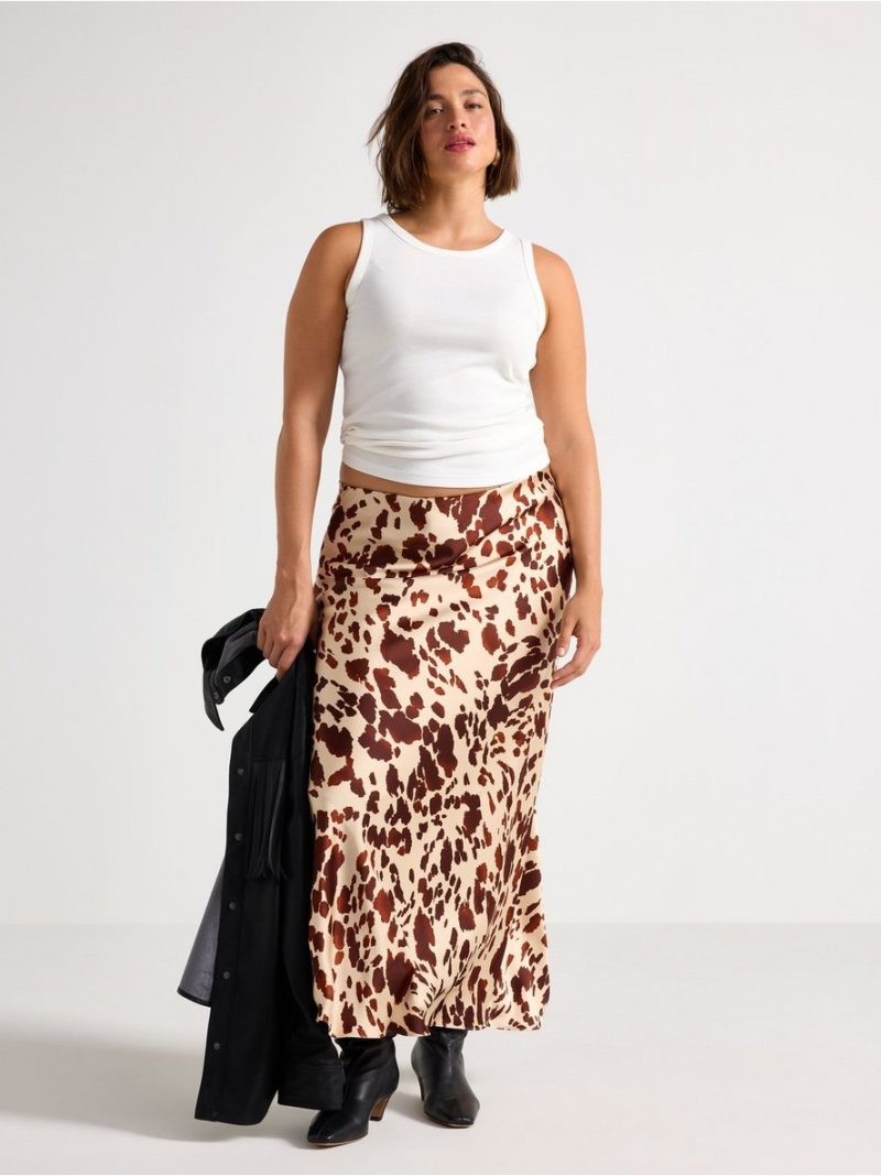 Suknja - Maxi skirt in satin - 3000038-9602