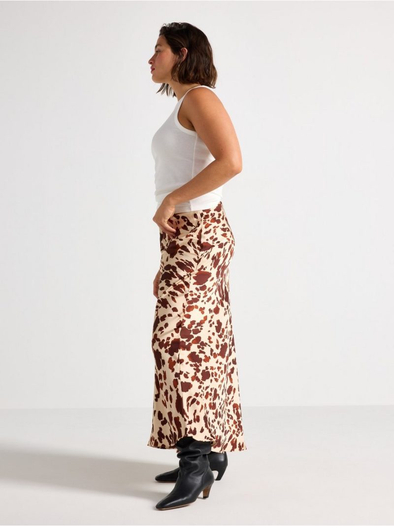 Suknja - Maxi skirt in satin - 3000038-9602