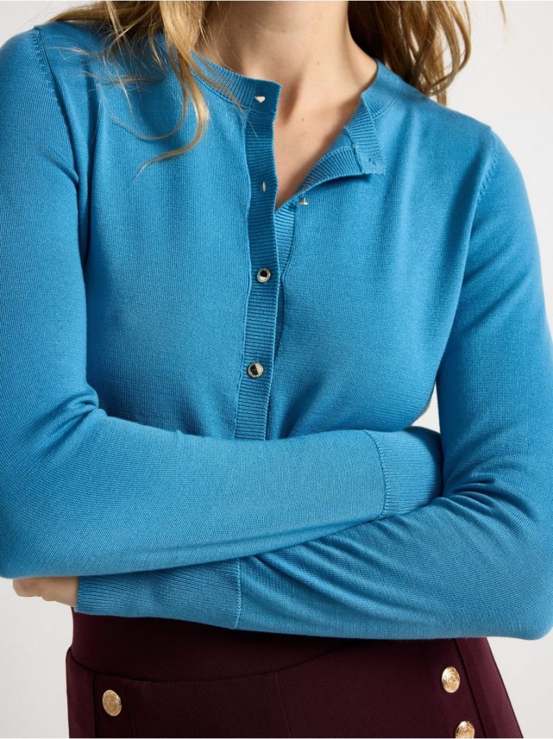 Fine-knit cardigan - 3000084-3155