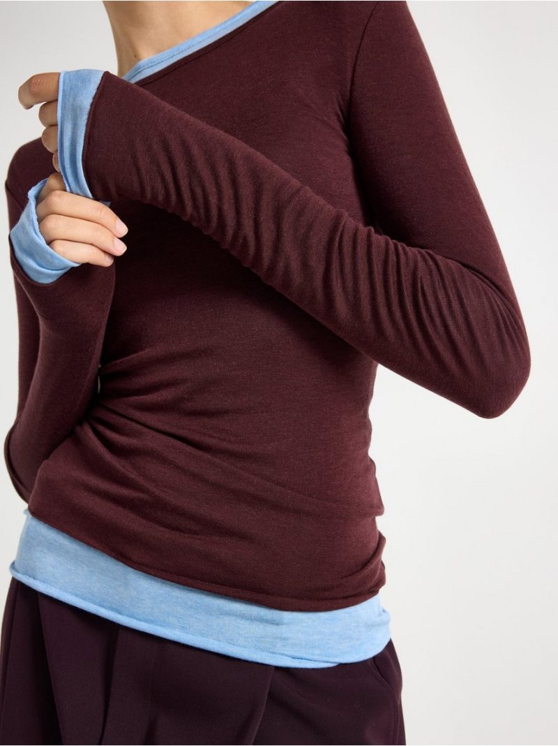 Majica - Top in wool blend - 3001152-8652