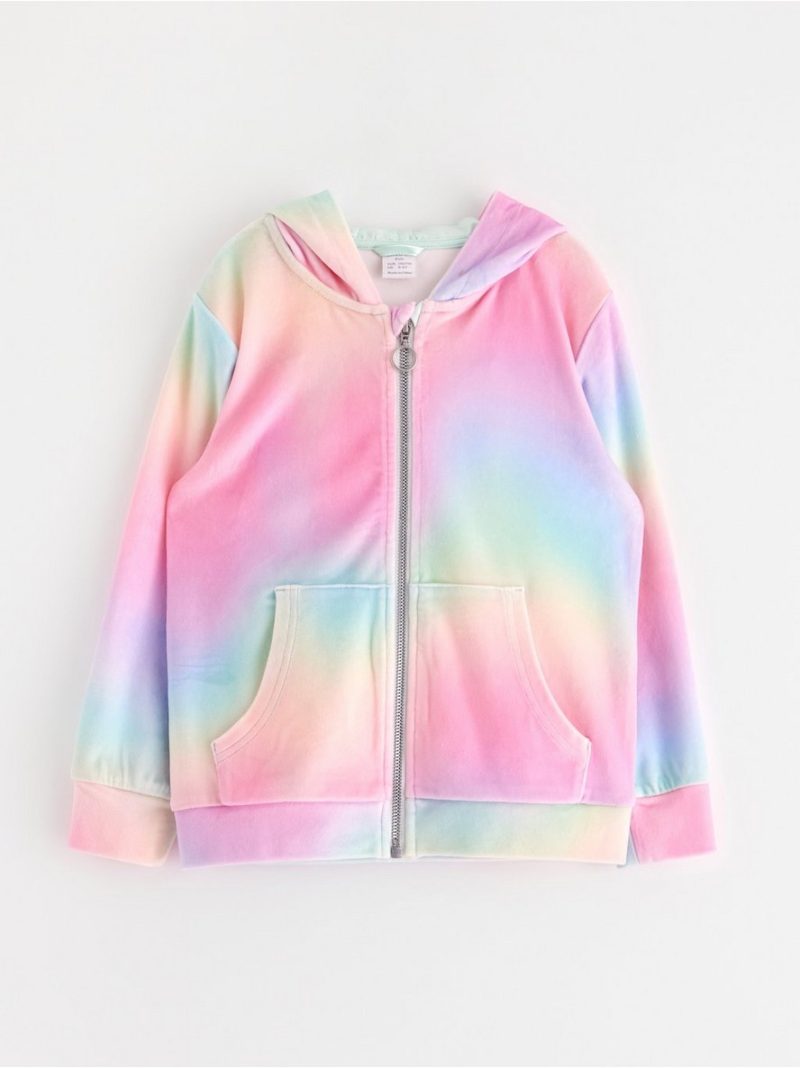 Hoodie in velour - 3001653-6665