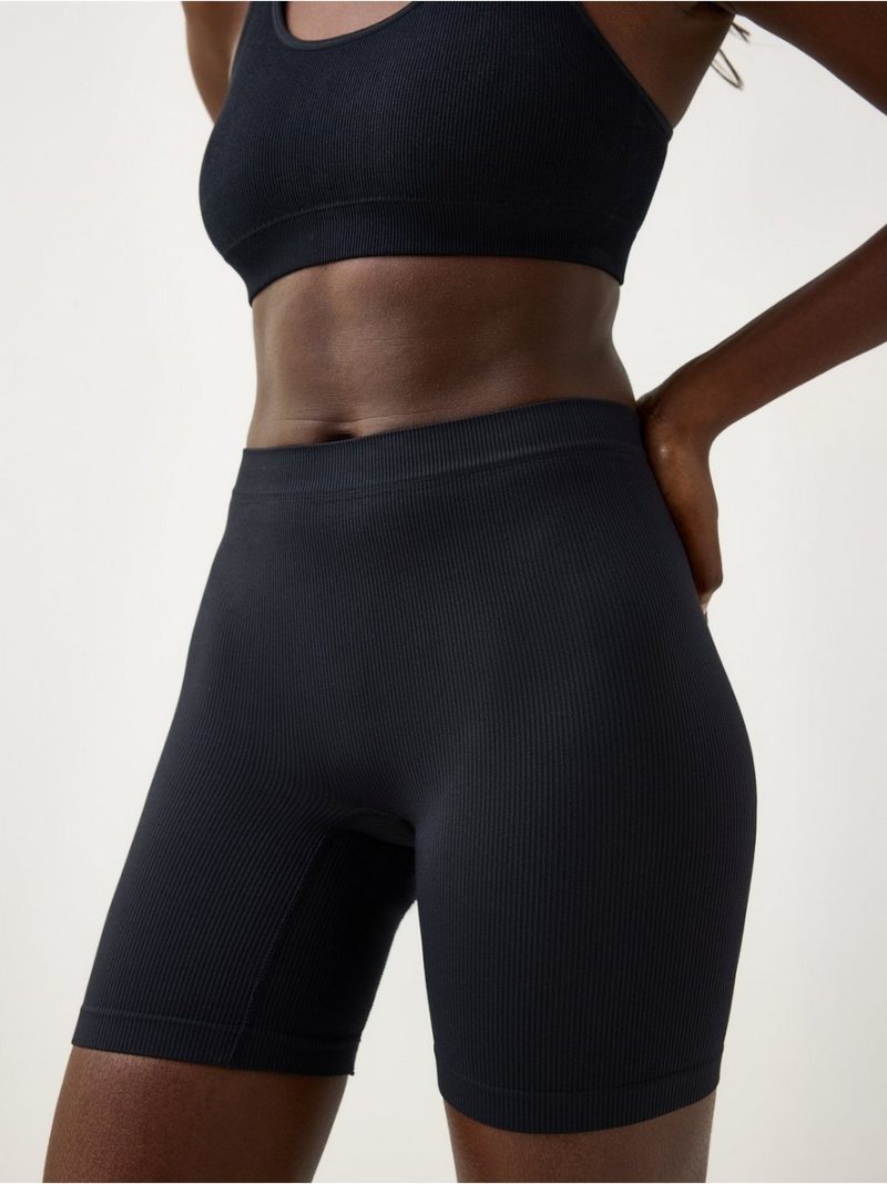 Seamless biker briefs high waist - 3001898-80