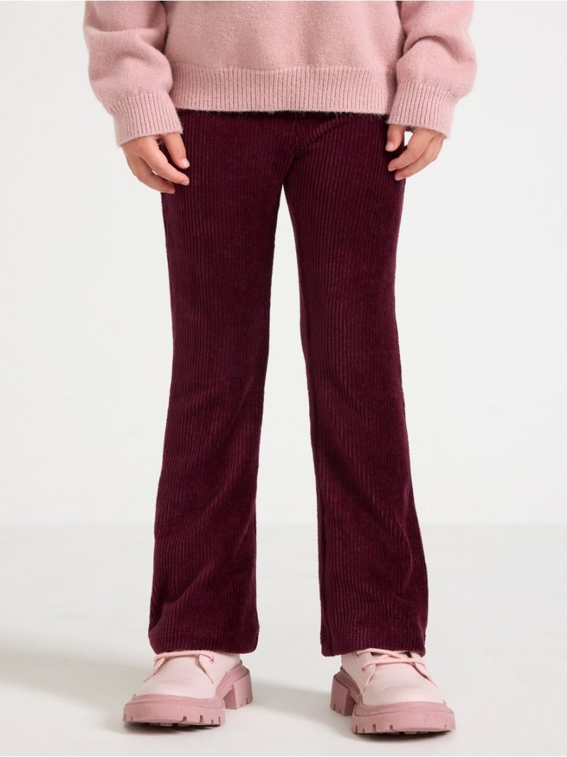 Flared leggings in velour - 3001943-7268