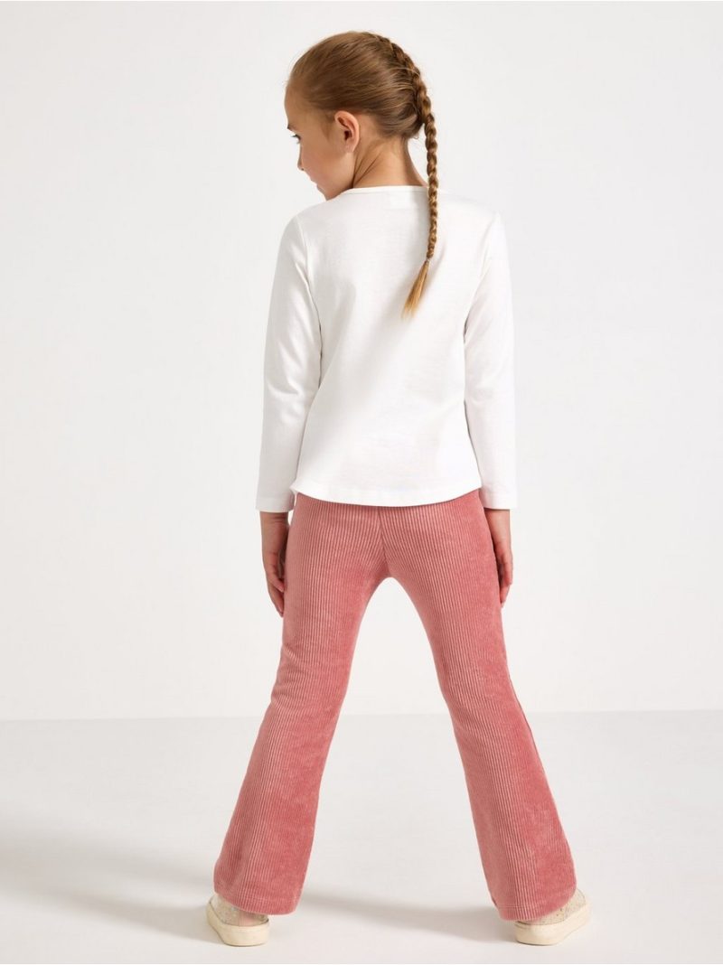 Flared leggings in velour - 3001943-7658