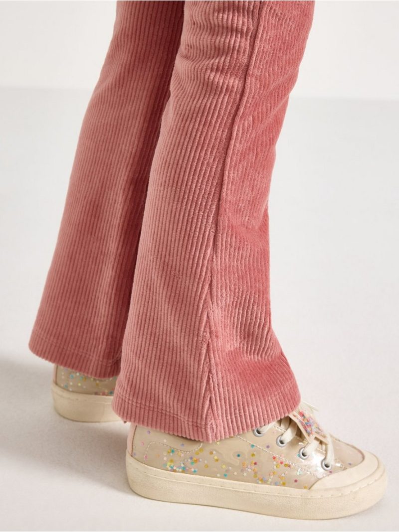 Flared leggings in velour - 3001943-7658