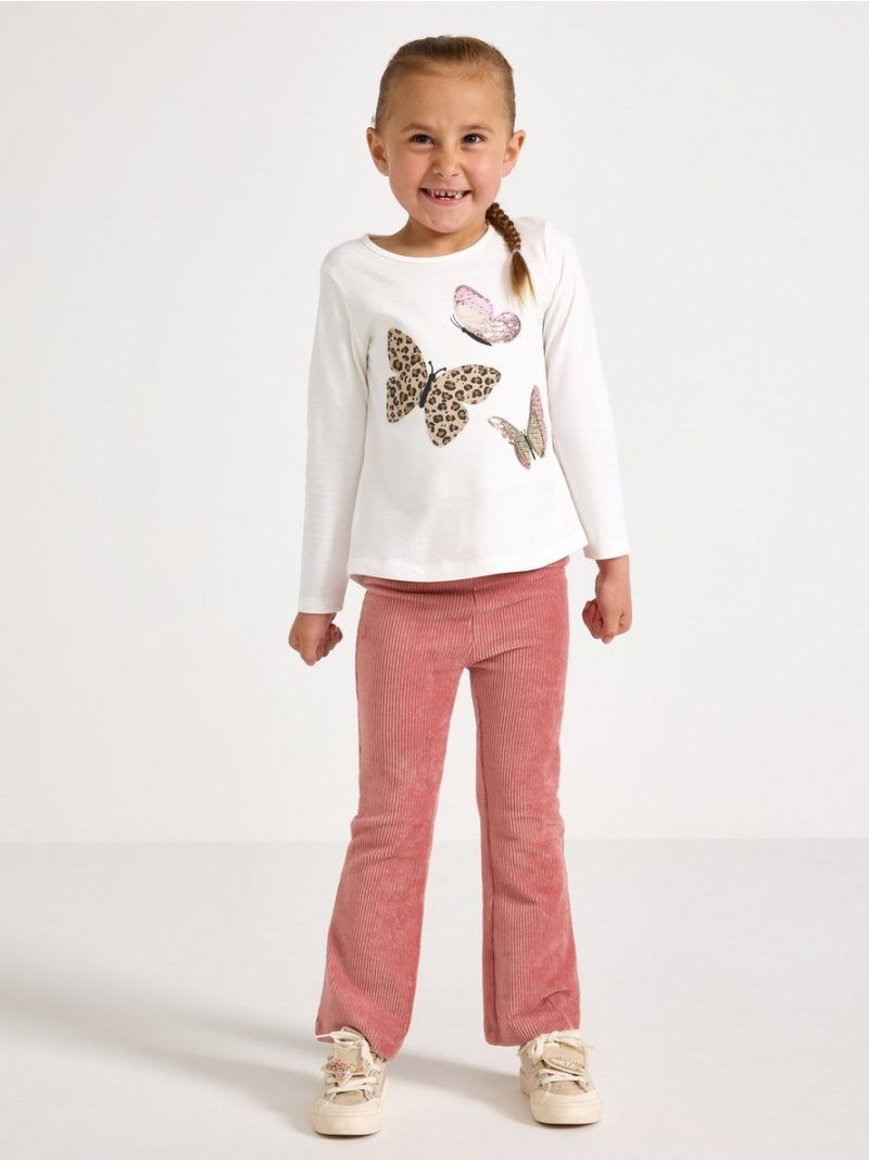 Flared leggings in velour - 3001943-7658