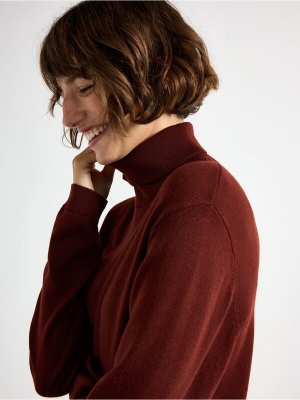 Roll neck jumper in merino wool - 3002571-9701