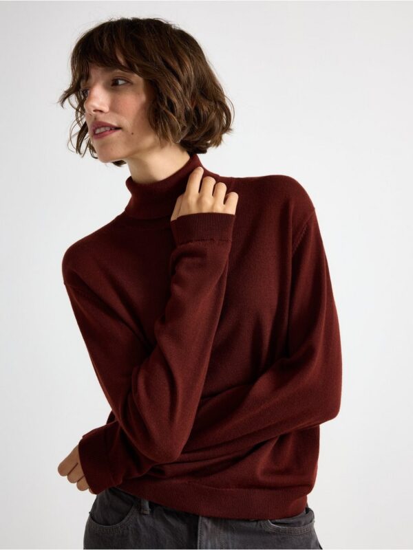 Roll neck jumper in merino wool - 3002571-9701