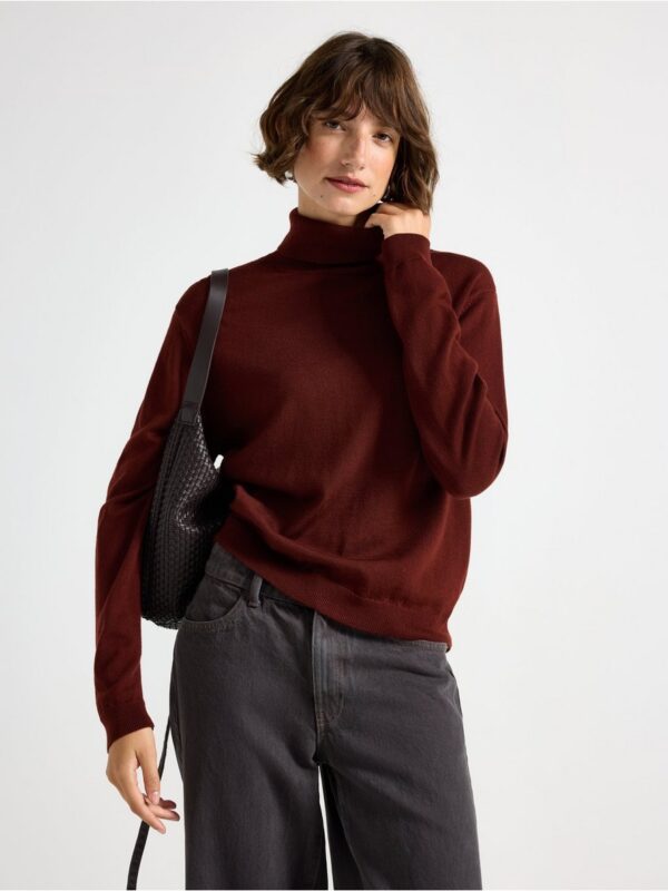 Roll neck jumper in merino wool - 3002571-9701