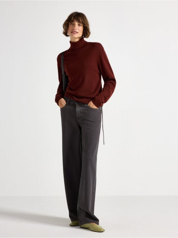 Roll neck jumper in merino wool - 3002571-9701