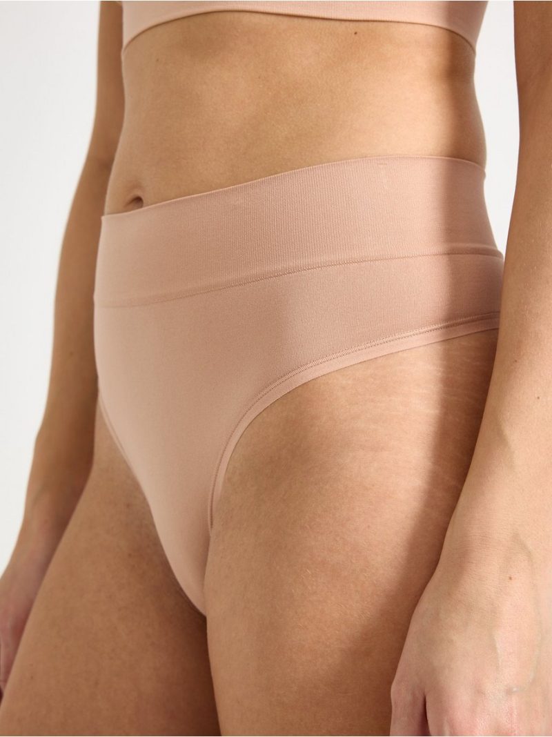 Seamless thong with high waist - 3003337-6793