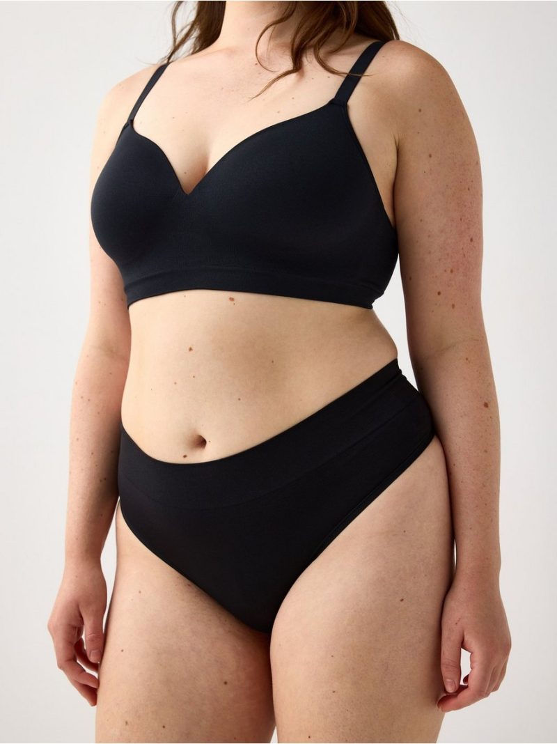 Seamless thong with high waist - 3003337-80