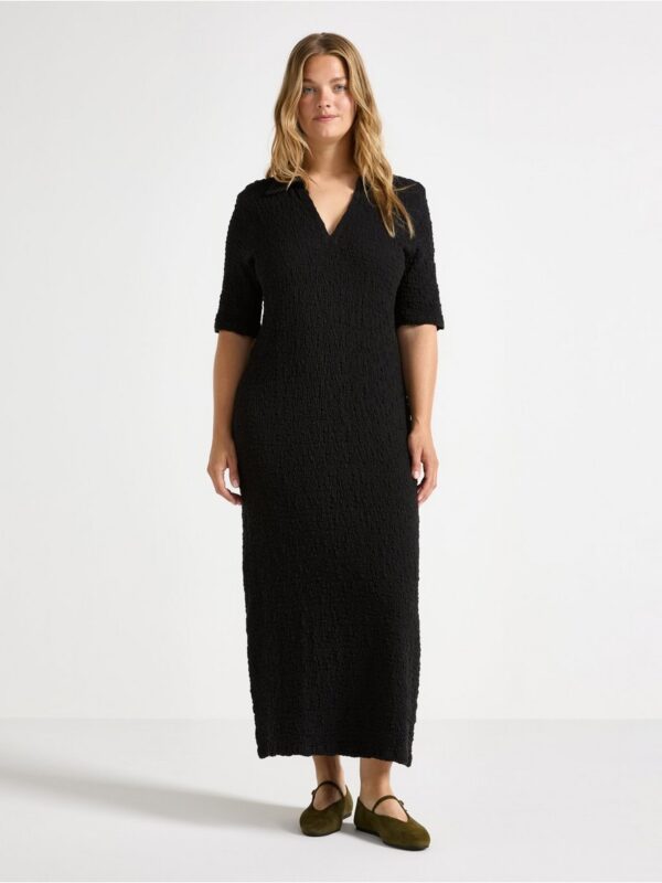 Midi dress in jersey  with collar - 3003756-80
