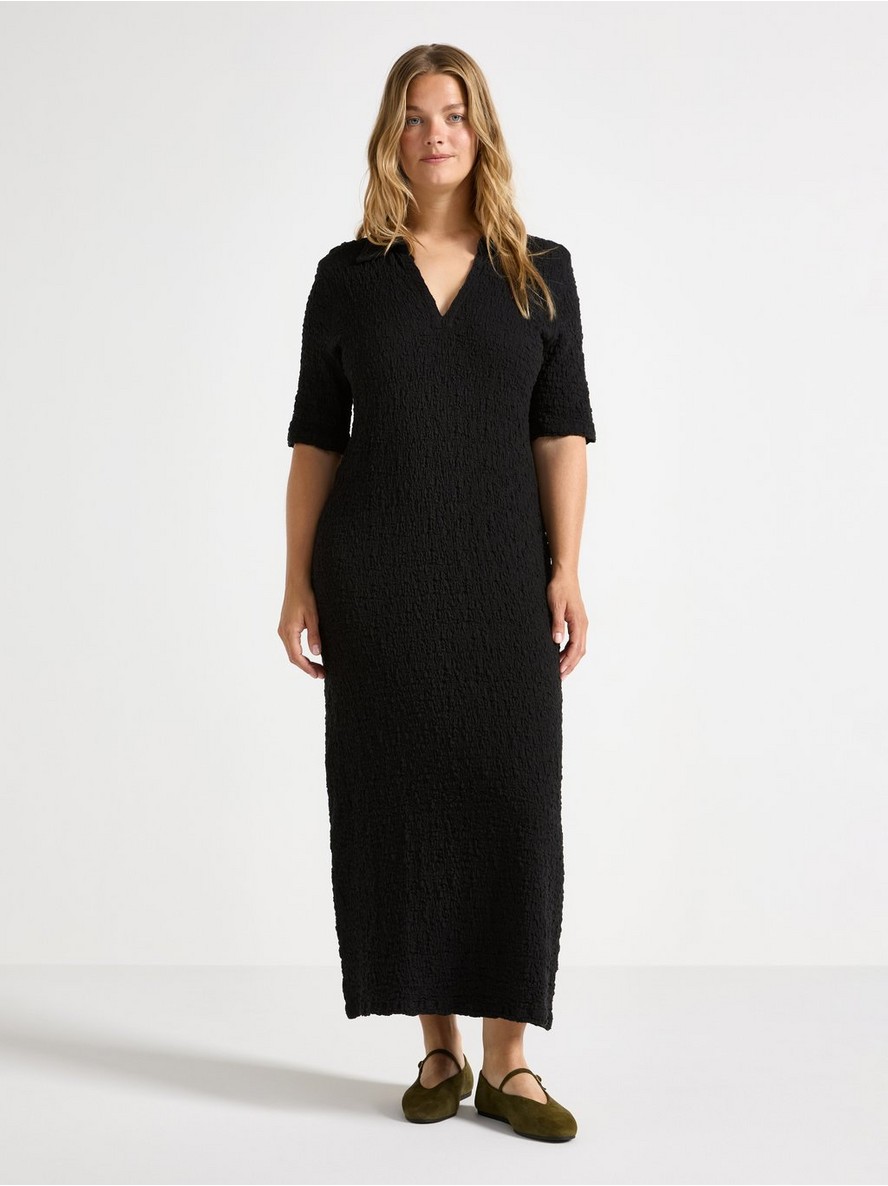 Haljina – Midi dress in jersey  with collar
