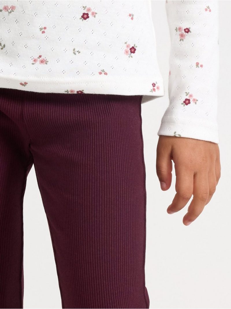 Ribbed flared leggings - 3004044-7268