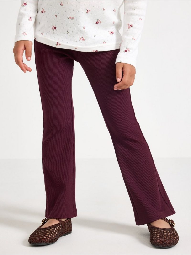 Ribbed flared leggings - 3004044-7268