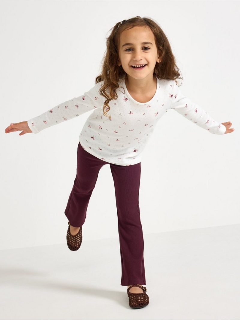 - Ribbed flared leggings Ribbed flared leggings - 3004044-7268