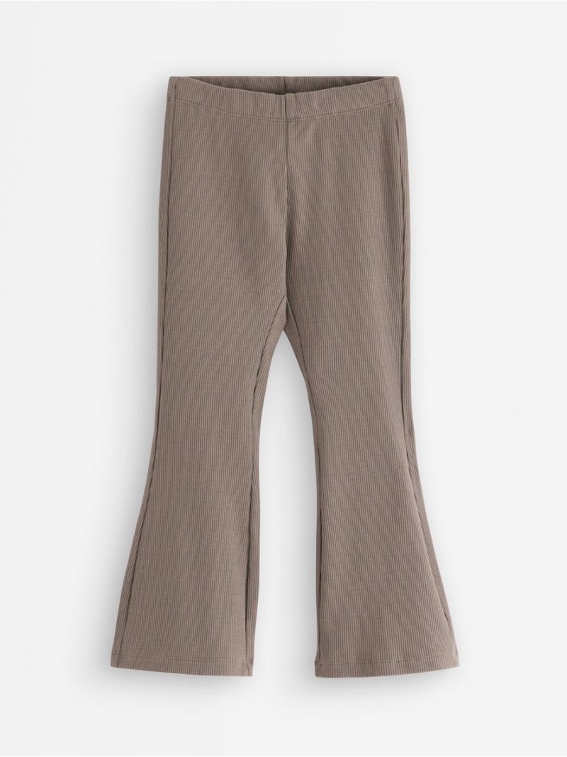 Ribbed flared leggings - 3004044-8176