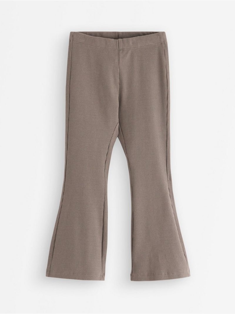 Ribbed flared leggings - 3004044-8176