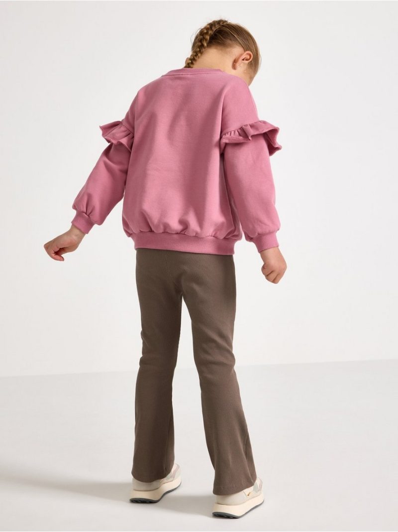 Ribbed flared leggings - 3004044-8176