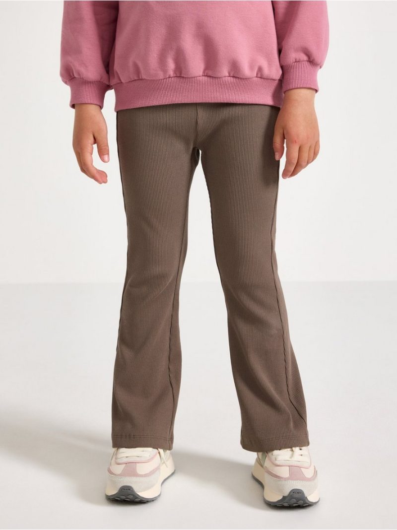 Ribbed flared leggings - 3004044-8176