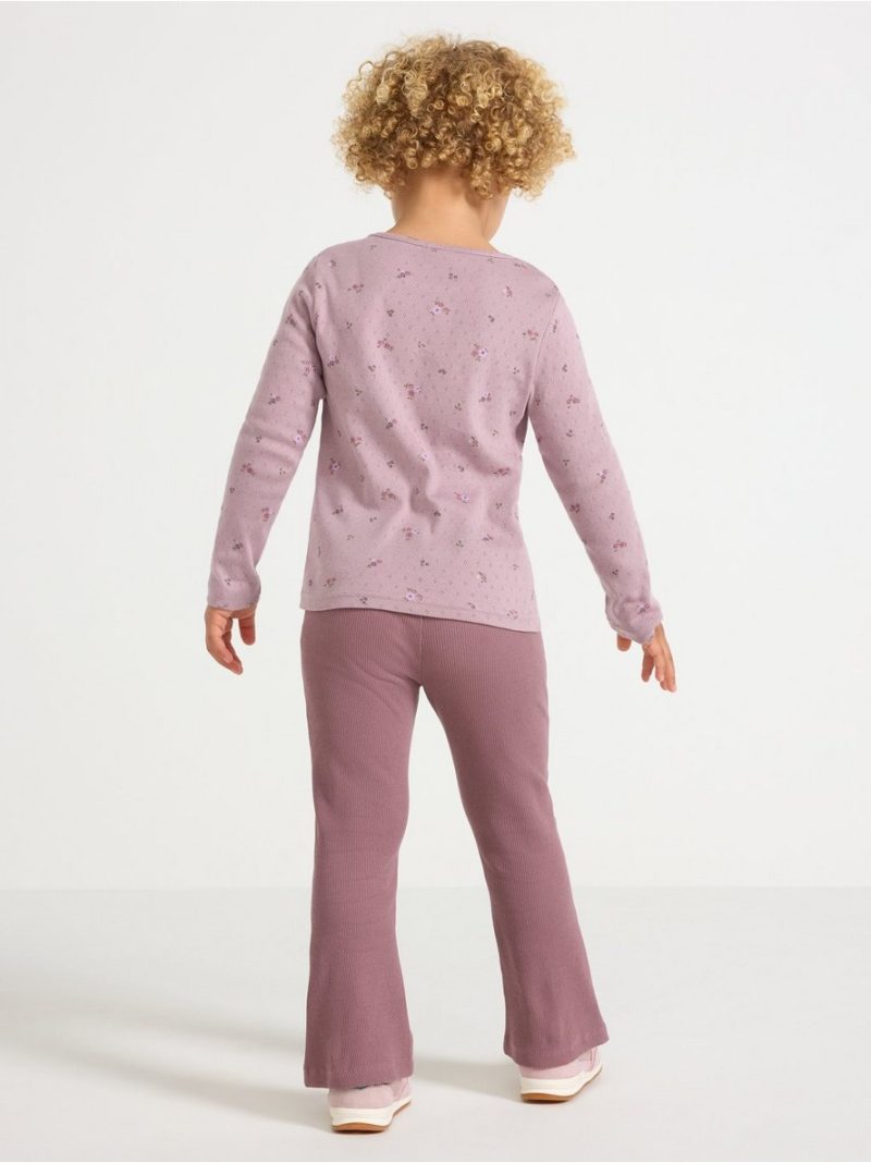 Ribbed flared leggings - 3004044-9438