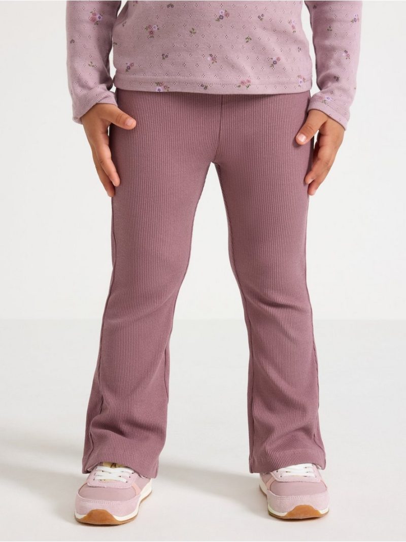 Ribbed flared leggings - 3004044-9438