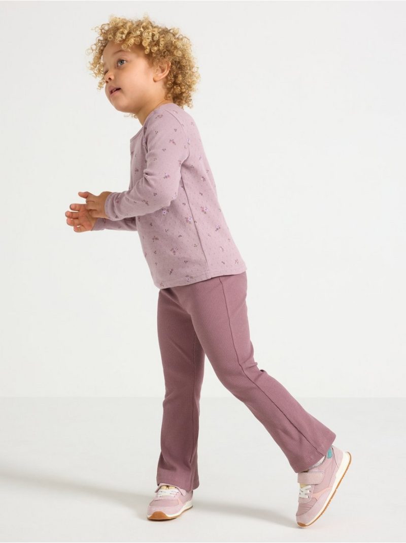 Ribbed flared leggings - 3004044-9438