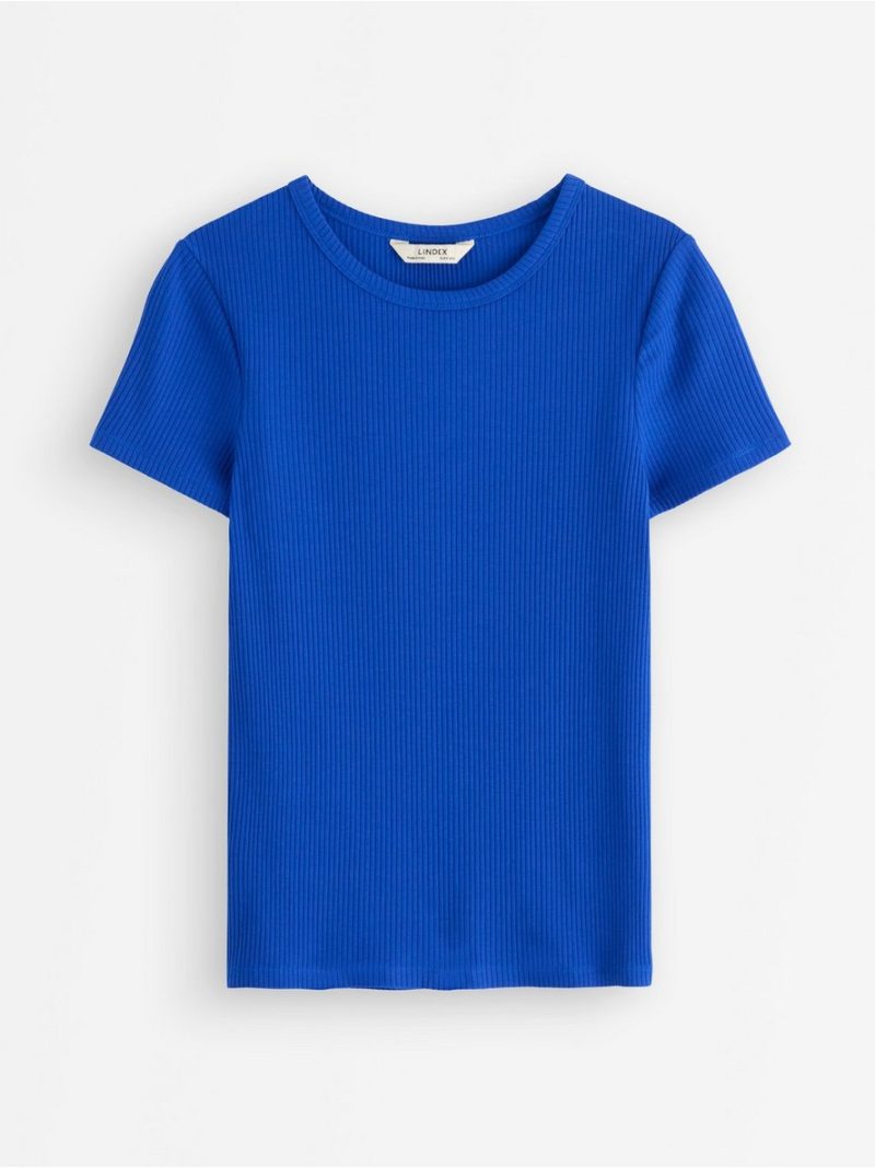 Ribbed short-sleeved top - 3004388-6838