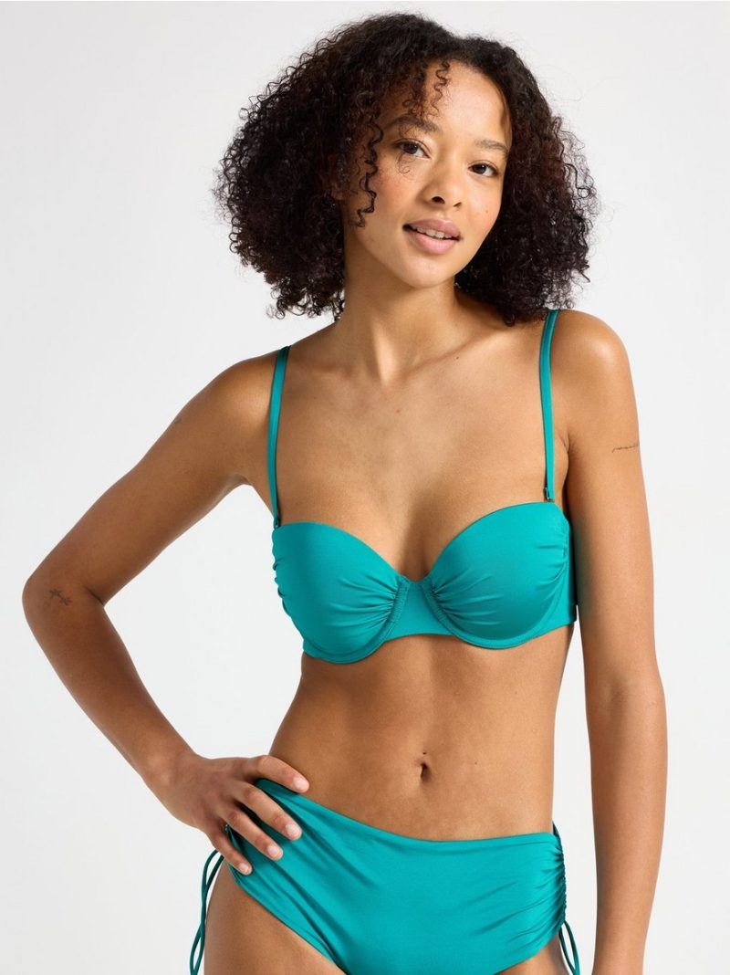 Padded balconette bikini bra with underwire - 3004396-3964