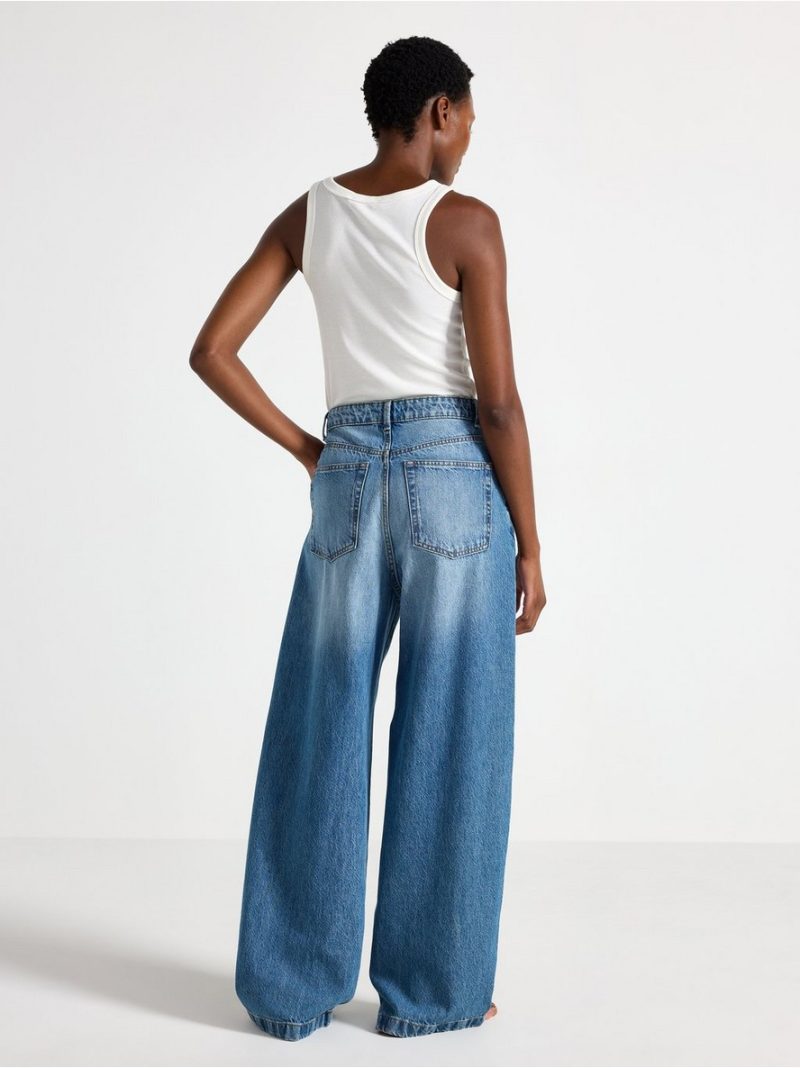 WIDE  jeans with pleats - 3004682-791