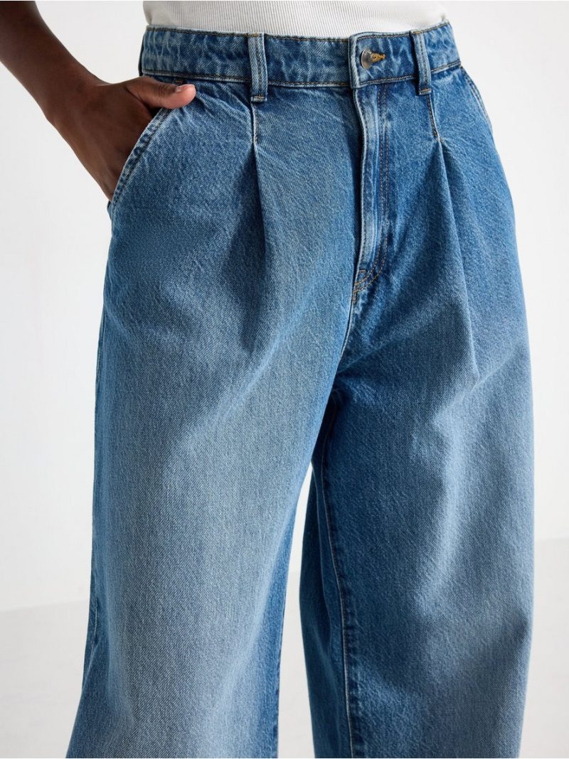 WIDE  jeans with pleats - 3004682-791