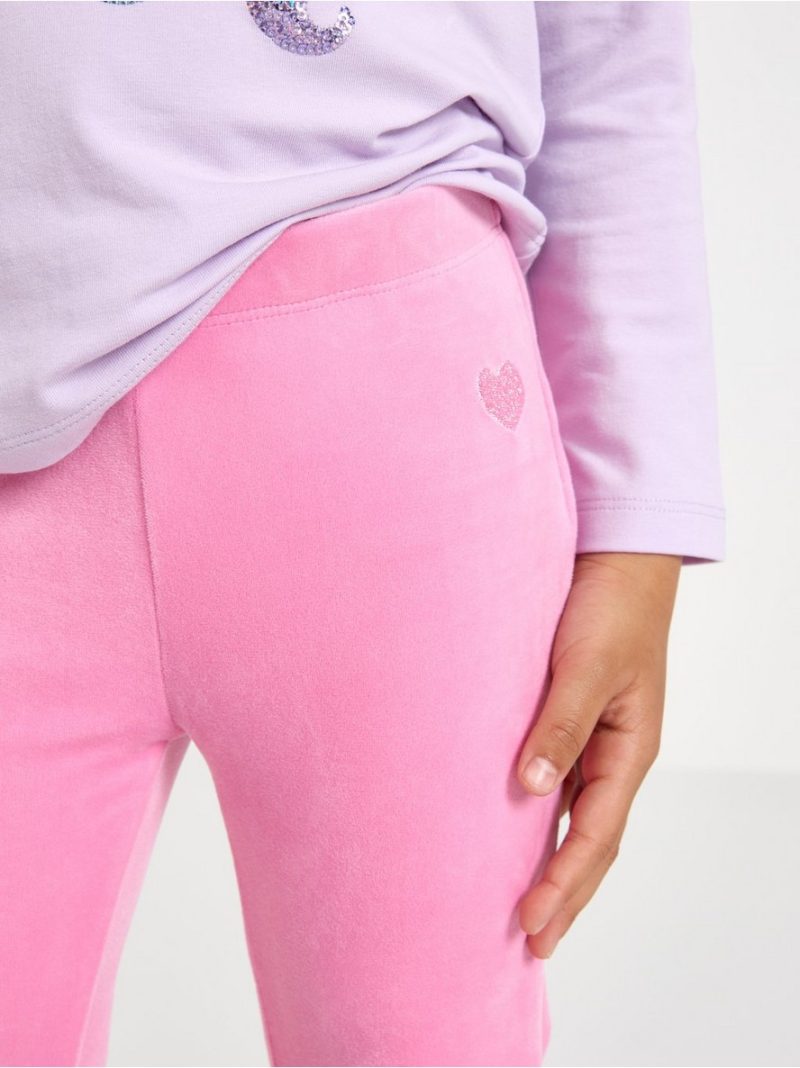 Flared leggings in velour - 3004735-3644