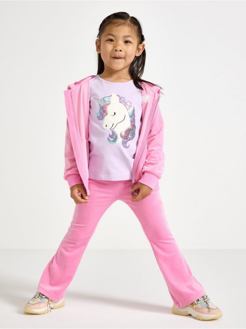 Flared leggings in velour - 3004735-3644