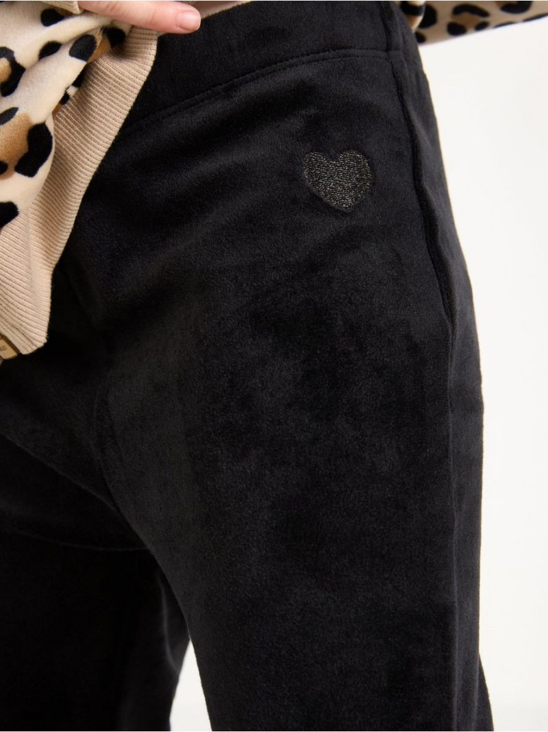 Flared leggings in velour - 3004735-80