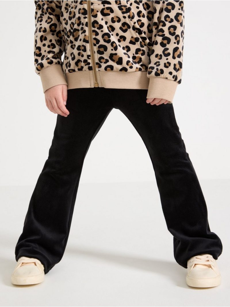 Flared leggings in velour - 3004735-80
