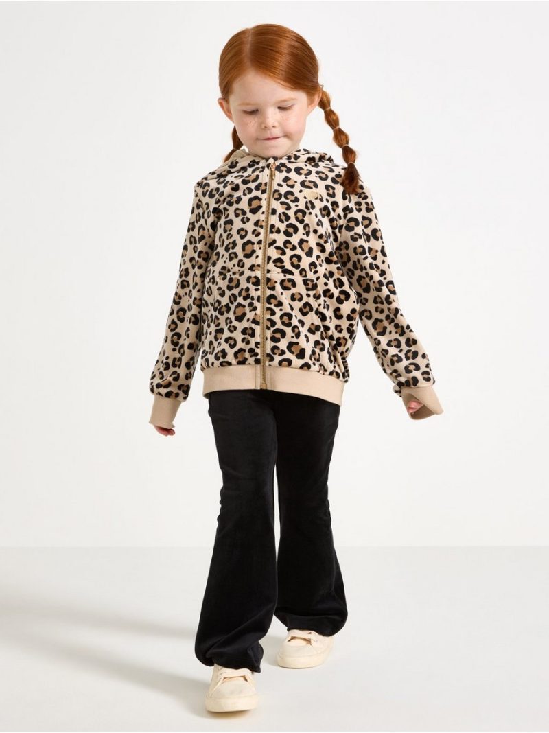 - Flared leggings in velour Flared leggings in velour - 3004735-80