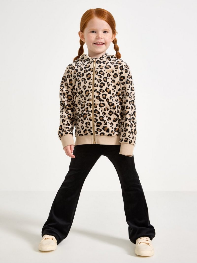 Flared leggings in velour - 3004735-80