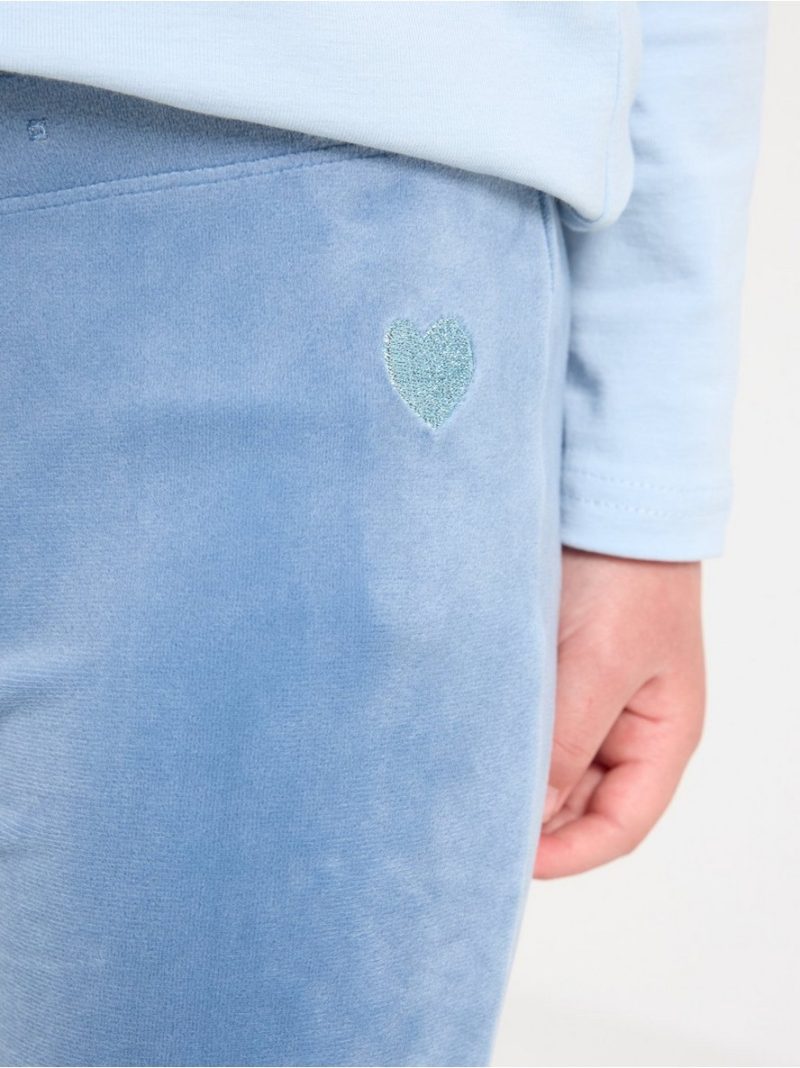 Flared leggings in velour - 3004735-8174