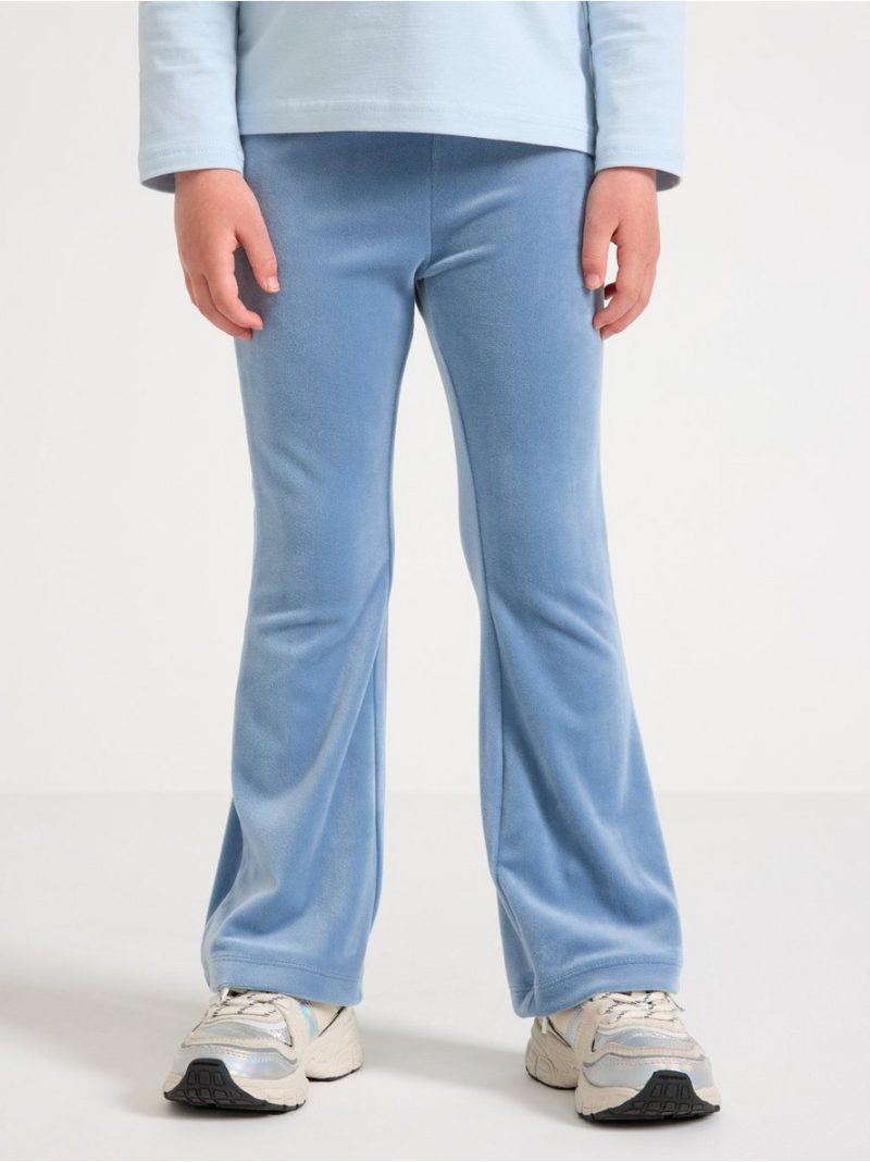 Flared leggings in velour - 3004735-8174