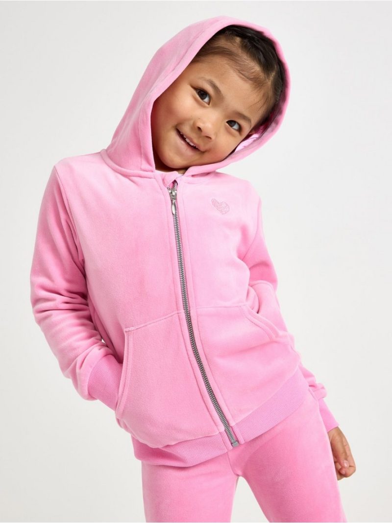 Hoodie in velour - 3004736-3644