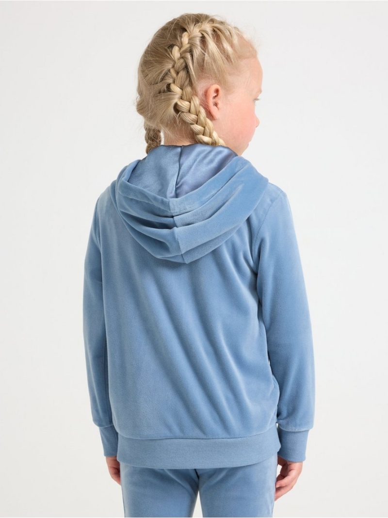 Hoodie in velour - 3004736-8174