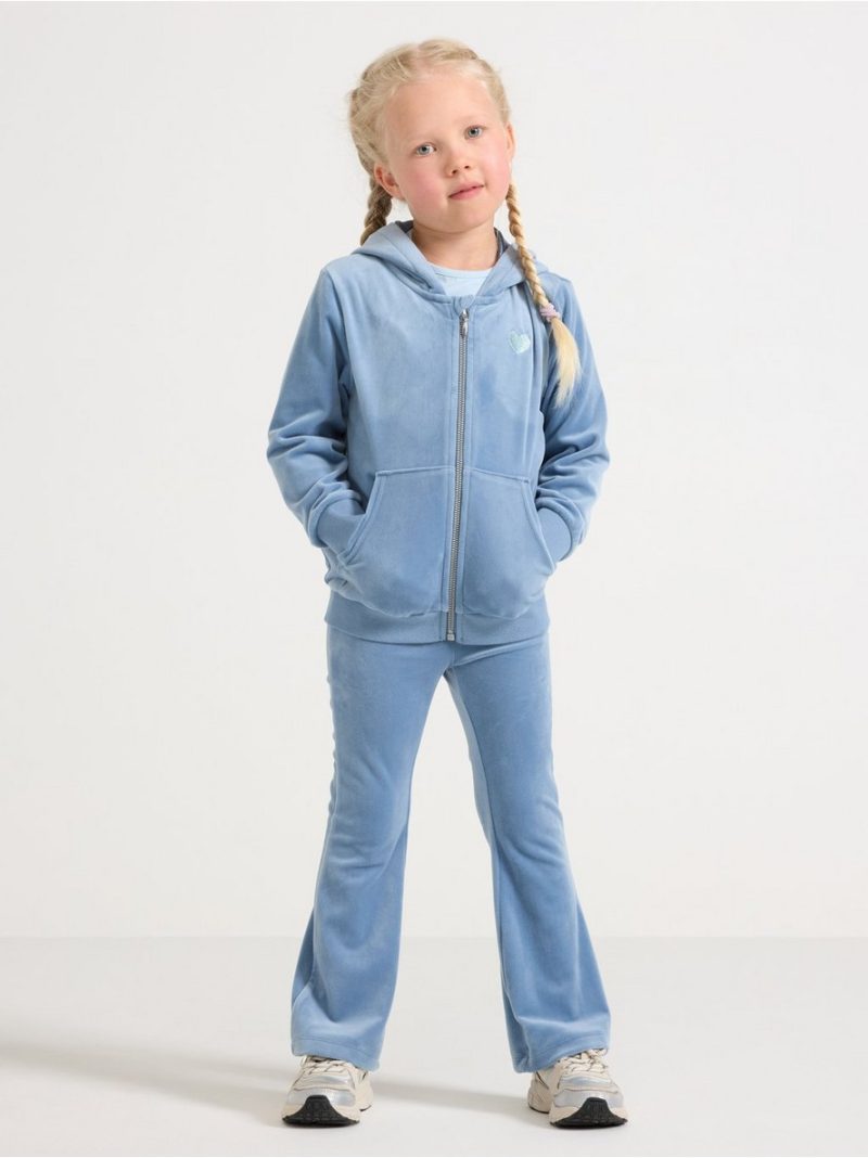 Hoodie in velour - 3004736-8174