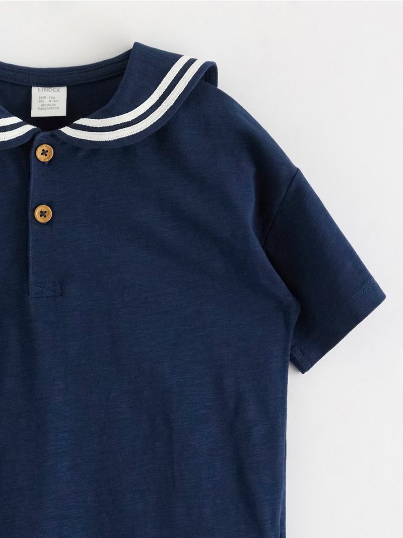 T-shirt with sailor collar - 3004807-6842