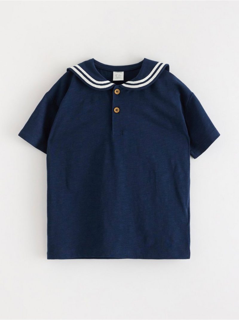 T-shirt with sailor collar - 3004807-6842