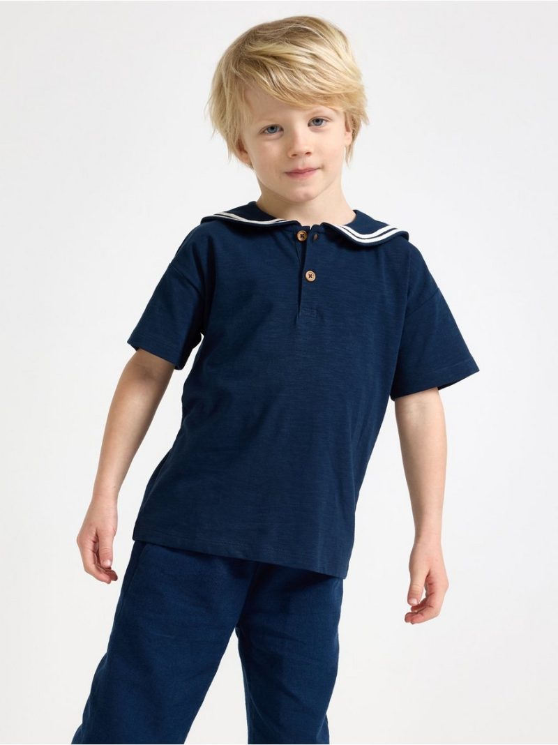 T-shirt with sailor collar - 3004807-6842