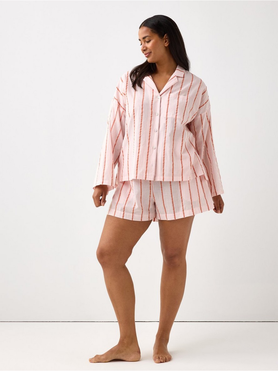 Pyjama shorts in seersucker - 3004950-7723