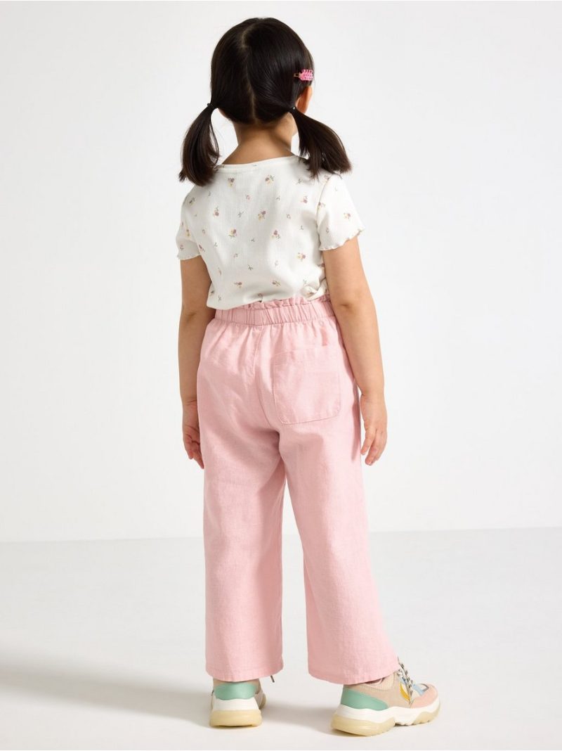 Cropped trousers in linen blend - 3005050-6907