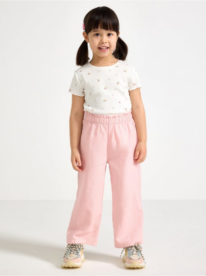 - Cropped trousers in linen blend Cropped trousers in linen blend - 3005050-6907